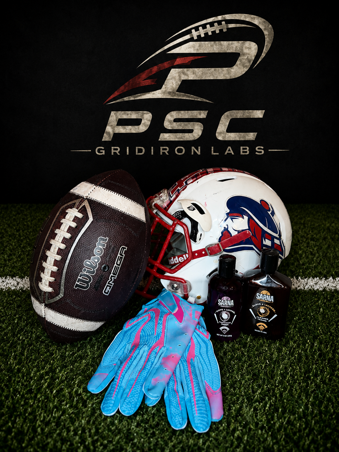 Dark Wilson GST football and game-ready equipment